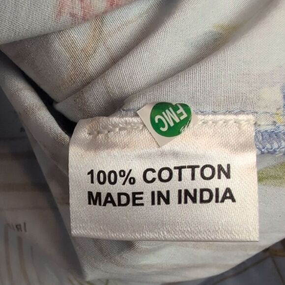 Holly Shae Designs Blue Botanical Standing Collar Tunic Blouse NWT - Picture 10 of 13